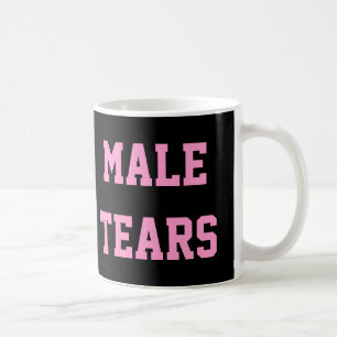 Mannelijke tranen Ironic Misandry Roze Black Koffiemok