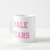 Mannelijke tranen Ironic Misandry Roze Koffiemok (Voorkant links)