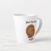 Mannelijke Turkse staart Spreiding herfst gekleurd Latte Mok (Rechterhoek)