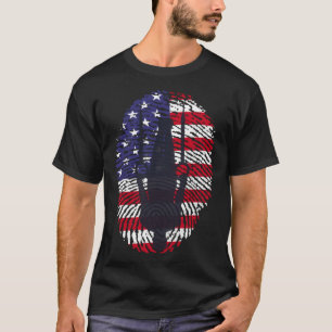 Mannelijke turner Trotse Amerikaanse jongens gymna T-shirt