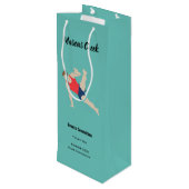 Mannelijke turner wijn cadeautas (Achterkant Gekanteld)