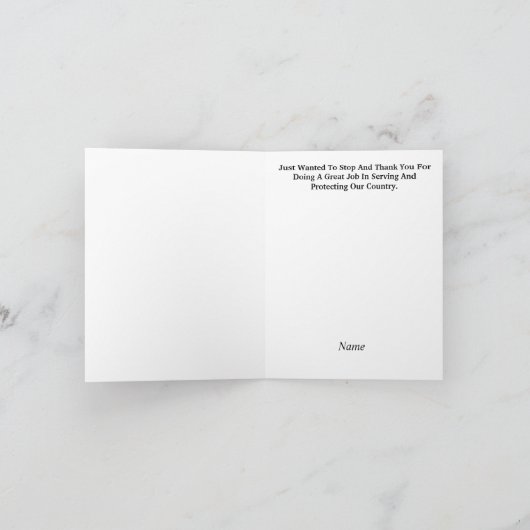 Mannelijke U.S. Border Patrol Agent Wenskaart Kaart (Binnen)