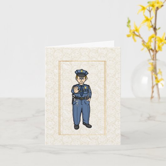 Mannelijke U.S. Border Patrol Agent Wenskaart Kaart (Gele Bloem)