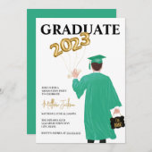 Mannelijke uitnodiging van de Graduation Party 202 (Voorkant / Achterkant)