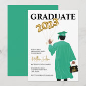 Mannelijke uitnodiging van de Graduation Party 202 (Voorkant / Achterkant)