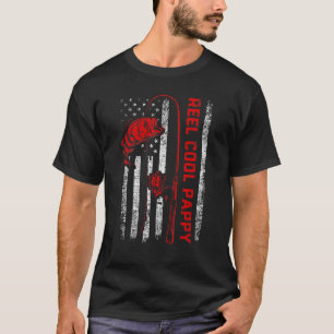 Mannelijke Vaderdag Reel Cool Pappy Vis Amerikaan T-shirt