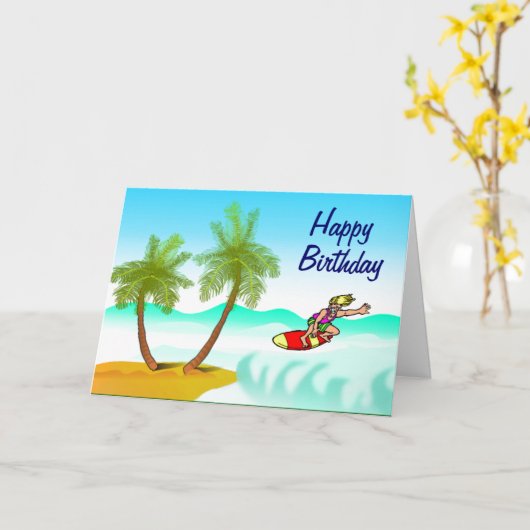 Mannelijke Verjaardag Kaart (Gele Bloem)