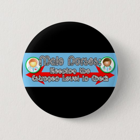Mannelijke verpleegkundigen: ronde button 5,7 cm (Voorkant)