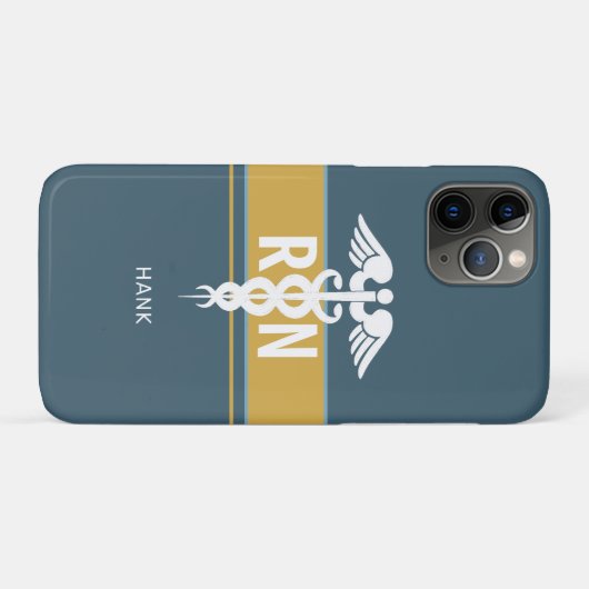 Mannelijke verpleegster RN Gezondalthcare Blue Gol Case-Mate iPhone Case (Achterkant (horizontaal))