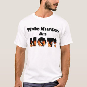Mannelijke verpleegsters zijn warm t-shirt