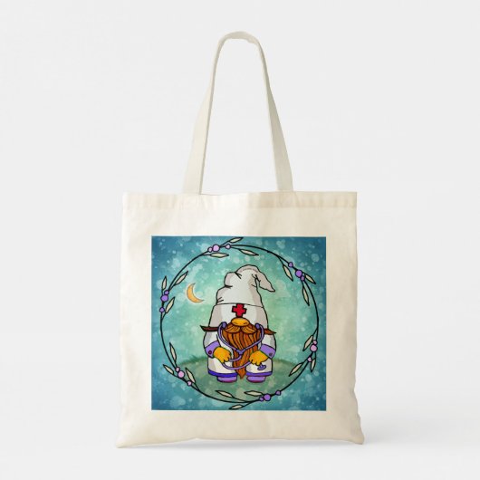 Mannelijke verpleegsterskabouter tote bag (Achterkant)