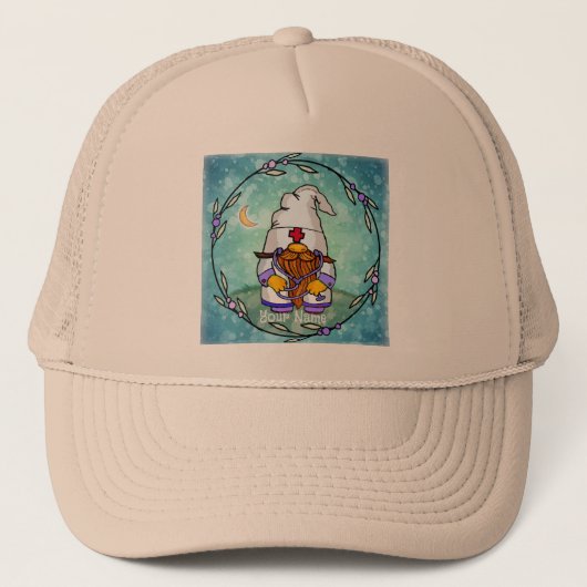 Mannelijke verpleegsterskabouter trucker pet (Voorkant)