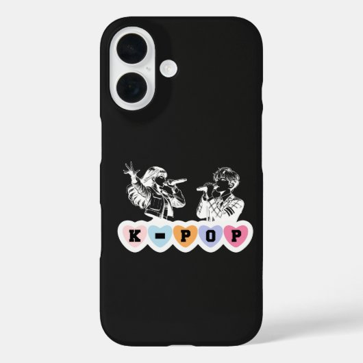 Mannelijke Vrouw Idols Zingen KPop Hearts Music De Case-Mate iPhone Case (Achterkant)