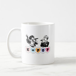 Mannelijke Vrouw Idols Zingen KPop Hearts Music De Koffiemok