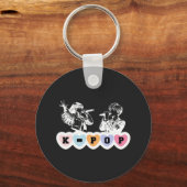 Mannelijke Vrouw Idols Zingen KPop Hearts Music De Sleutelhanger (Voorkant)