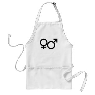 Mannelijke Vrouw Sign Apron Standaard Schort