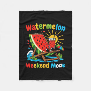 Mannelijke watermeloen weekendmodus tropische zome fleece deken