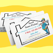 Mannelijke Werknemer Icon Buurt Handyman Visitekaartje