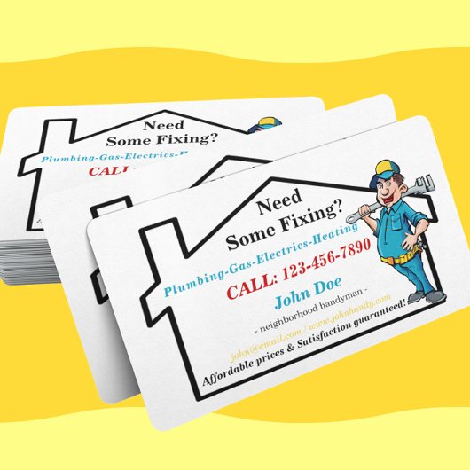 Mannelijke Werknemer Icon Buurt Handyman Visitekaartje