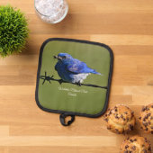 Mannelijke Westerne blauwvogel met buik Pannenlap (Top down)