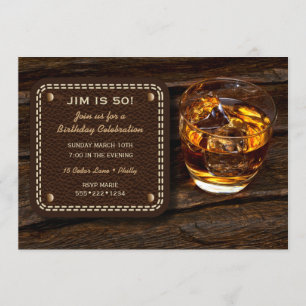 Mannelijke Whisky Schotse Whisky Hout Leer Kaart