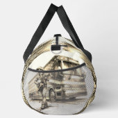 Mannelijke zanger met gitaar en tourbus op maat plunjezak (Rechts)