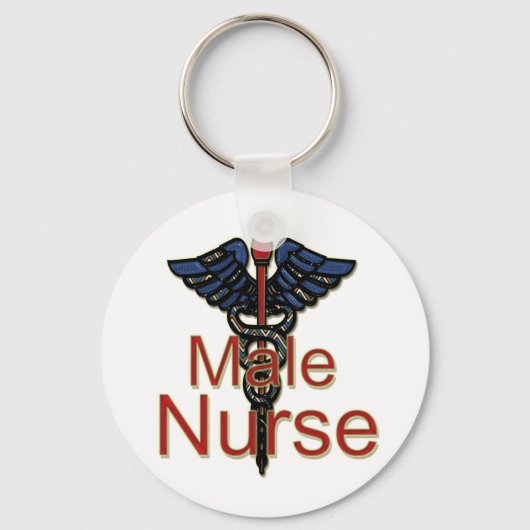 Mannelijke zuster met Caduceus Sleutelhanger (Voorkant)