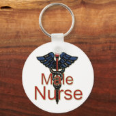 Mannelijke zuster met Caduceus Sleutelhanger (Voorkant)