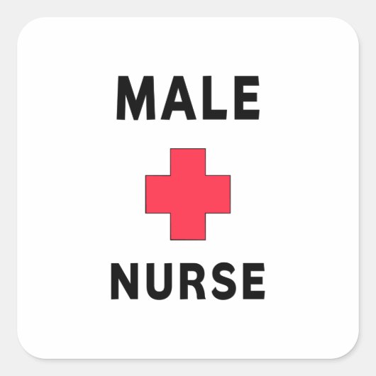 Mannelijke zuster vierkante sticker (Voorkant)