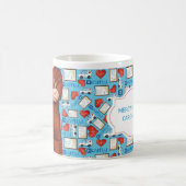 Mannelijke zuster White scrubs persoonlijke koffie Koffiemok (Center)