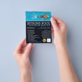 Mannelijke zwemmer, Schoonmaken van zwembad Advert Flyer (Hand)