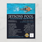 Mannelijke zwemmer, Schoonmaken van zwembad Advert Flyer (Voorkant)