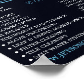 Mannelijke zwemmer, Zwembad schoonmaken Adverteren Poster (Hoek)