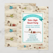  mannelijke zwemmers Franse repowedstrijd Kaart (Voorkant / Achterkant)