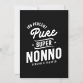 Mannen 100 % zuivere Super Nonno Gift Bedankkaart (Voorkant)