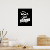Mannen 100 % zuivere Super Nonno Gift Poster (Keuken)