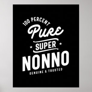 Mannen 100 % zuivere Super Nonno Gift Poster