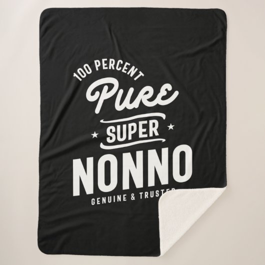Mannen 100 % zuivere Super Nonno Gift Sherpa Deken (Voorkant)
