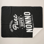 Mannen 100 % zuivere Super Nonno Gift Sherpa Deken (Voorkant (horizontaal))