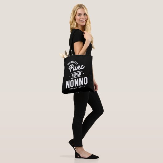 Mannen 100 % zuivere Super Nonno Gift Tote Bag (Op model)