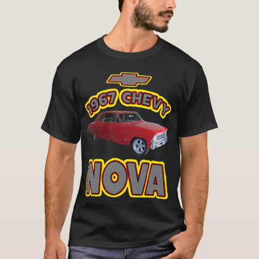 Mannen 1967 Chevy Nova T-shirt (Voorkant)