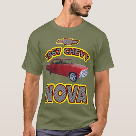Mannen 1967 Chevy Nova T-shirt (Voorkant)