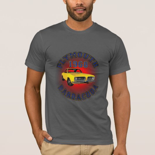 Mannen 1968 Plymouth Barracuda T-shirt (Voorkant)