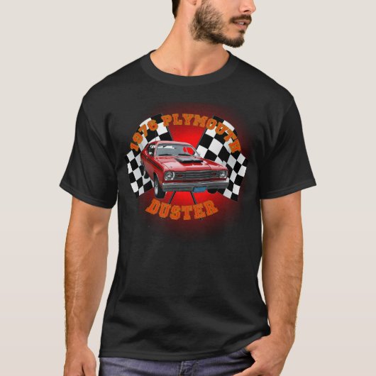 Mannen 1976 Plymouth Duster T-shirt (Voorkant)