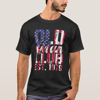 Mannen 1979 Verjaardagsfeestje Oud Man Club EST 19 T-shirt