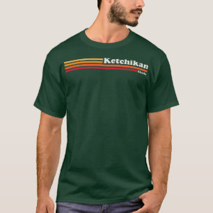 Mannen 1980s Grafische stijl Ketchikan Alaska T-shirt