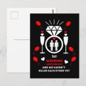 Mannen 1ste Jubileum voor weduwen Briefkaart (Voorkant / Achterkant)