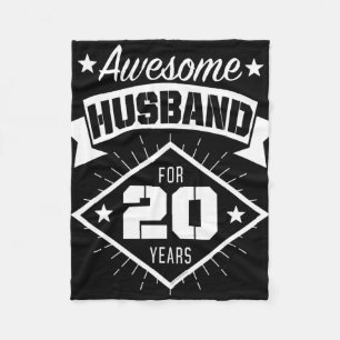 Mannen 20e Jubileum T-shirt Voor Hem Geweldige Hus Fleece Deken