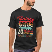 Mannen 20e verjaardag Cool Bday Idea die 20 jaar d T-shirt (Voorkant)