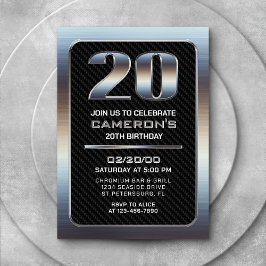 Mannen 20th Verjaardag Kaart